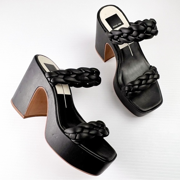 Dolce Vita Chunky Platform Heels womens 9 Black Ashby Twist Y2K 90s - Picture 2 of 12